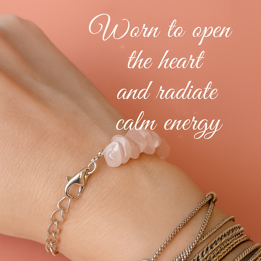 Rose Quartz Love & Peace Bracelet - Reiki/Energy-Charged Crystal Jewelry • Soothing Energy for Compassion, Love & Calm