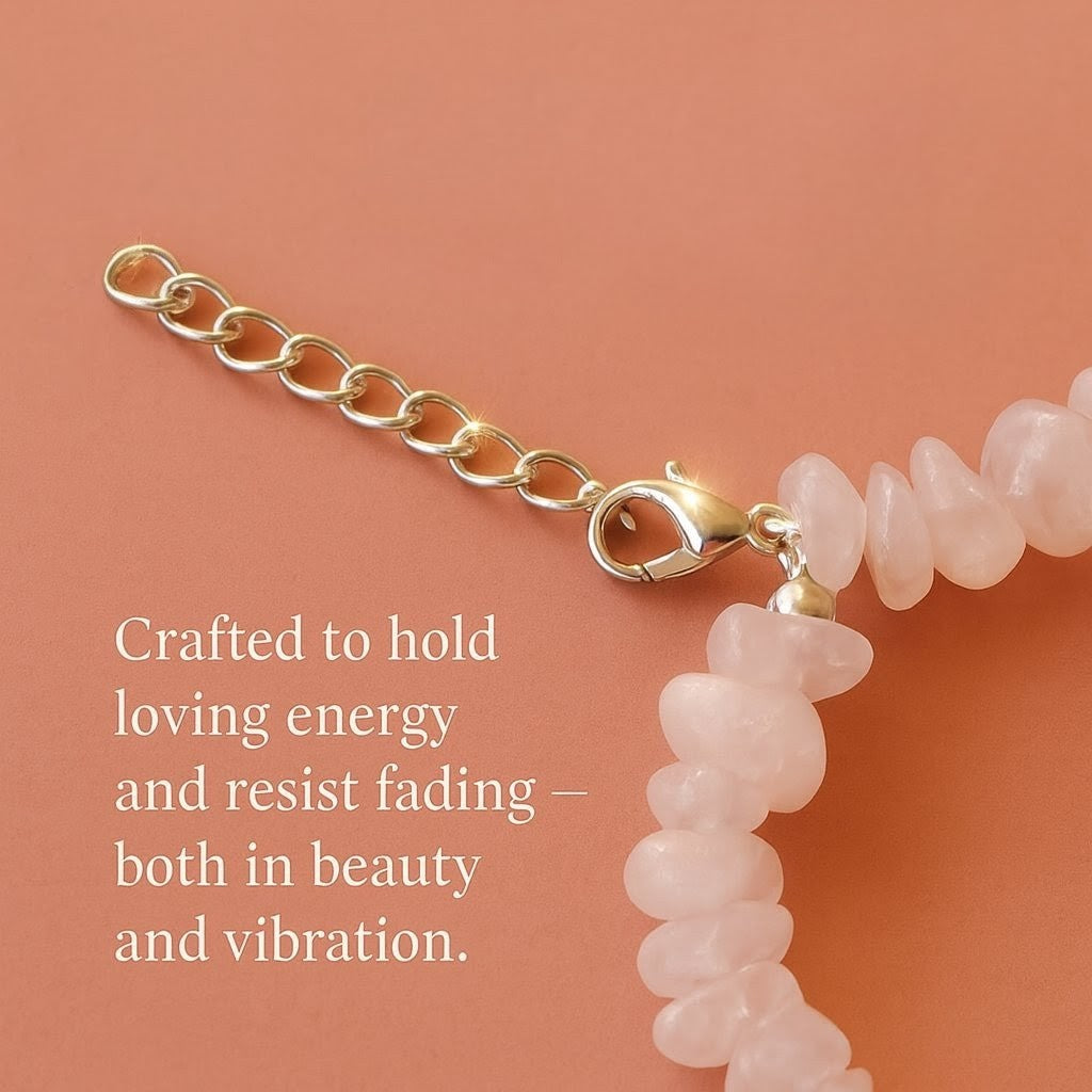 Rose Quartz Love & Peace Bracelet - Reiki/Energy-Charged Crystal Jewelry • Soothing Energy for Compassion, Love & Calm