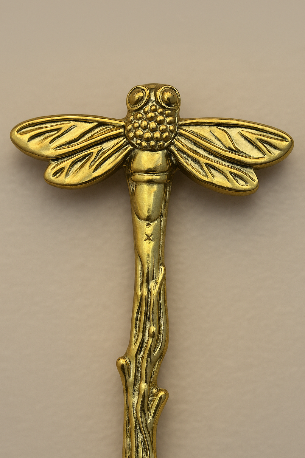 Golden Nature Spoon Set – 4 Collectible Mini Gold Coffee & Tea Spoons, Bird Dragonfly Starfish Flower Design, Gift Boxed