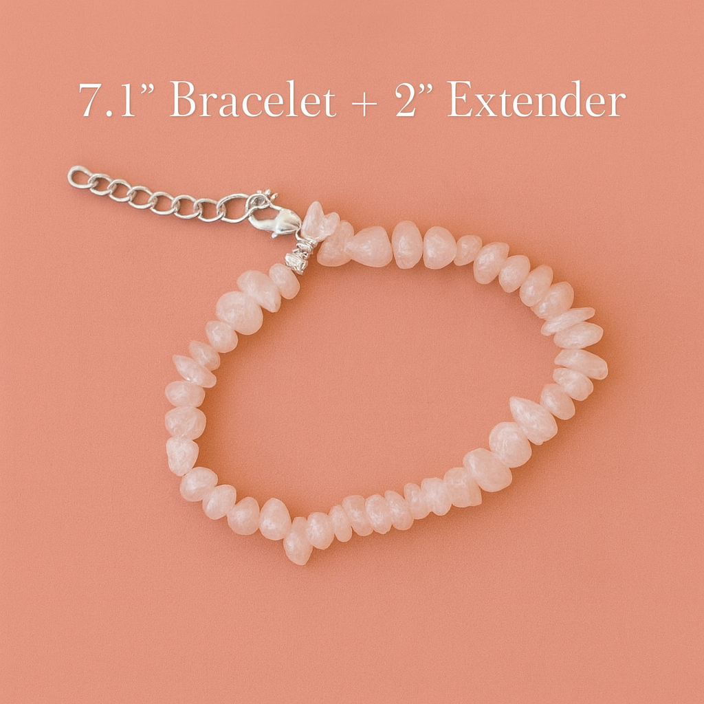 Rose Quartz Love & Peace Bracelet - Reiki/Energy-Charged Crystal Jewelry • Soothing Energy for Compassion, Love & Calm