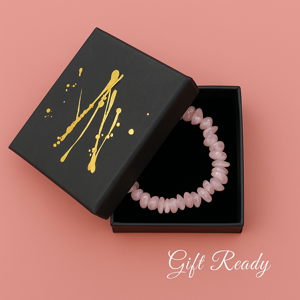 Rose Quartz Love & Peace Bracelet - Reiki/Energy-Charged Crystal Jewelry • Soothing Energy for Compassion, Love & Calm