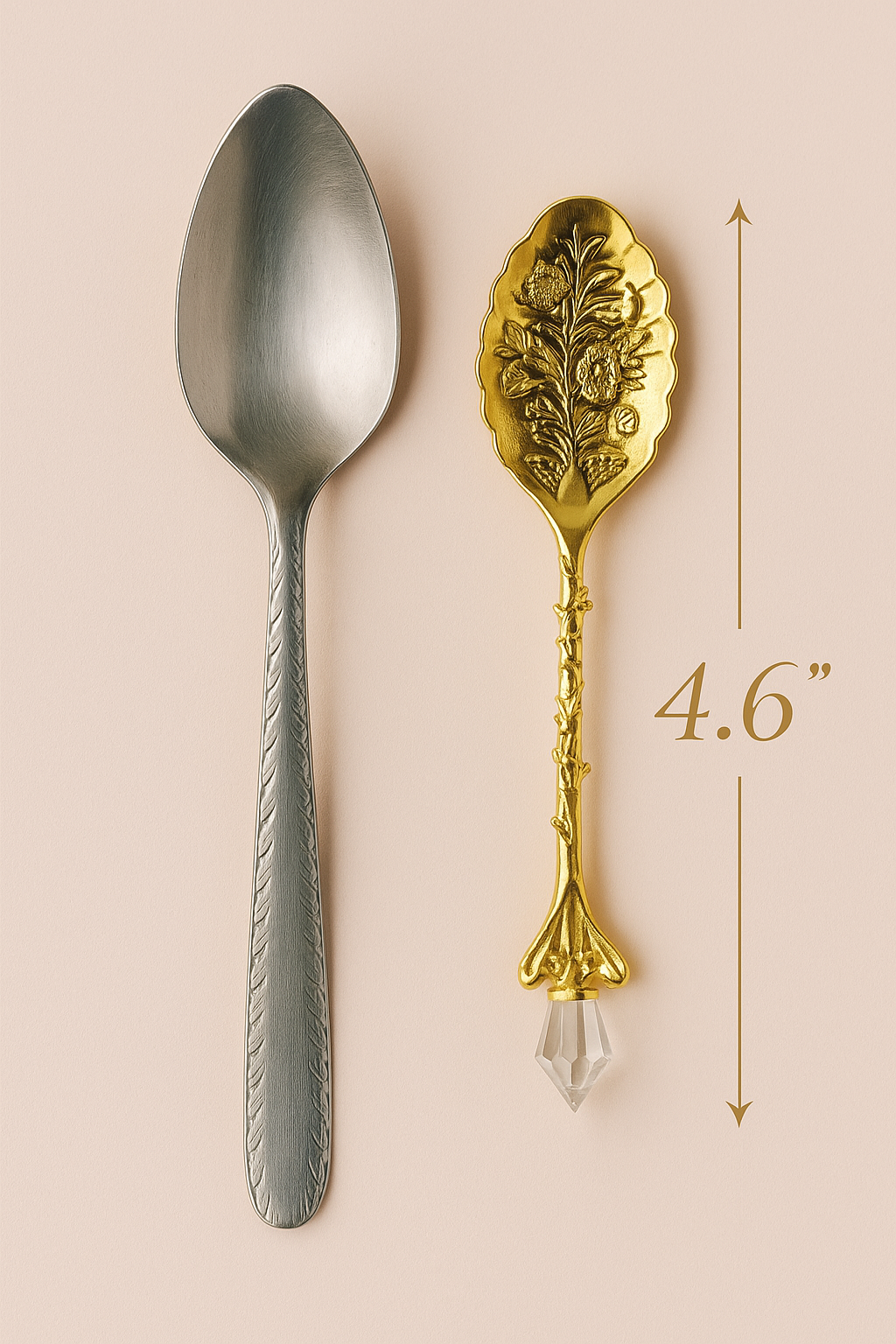 Crystal Mini Spoons Boutique for Tea & Coffee • Set of 3 Colors • Luxury Gift for Tea Lovers & Dessert Moments